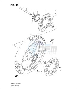 DL650 drawing FRONT WHEEL (DL650AUEL1 E19)