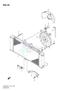 GSX650F (E21) Katana drawing RADIATOR