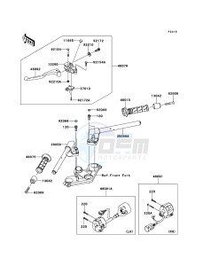 NINJA 250R EX250KBF GB XX (EU ME A(FRICA) drawing Handlebar