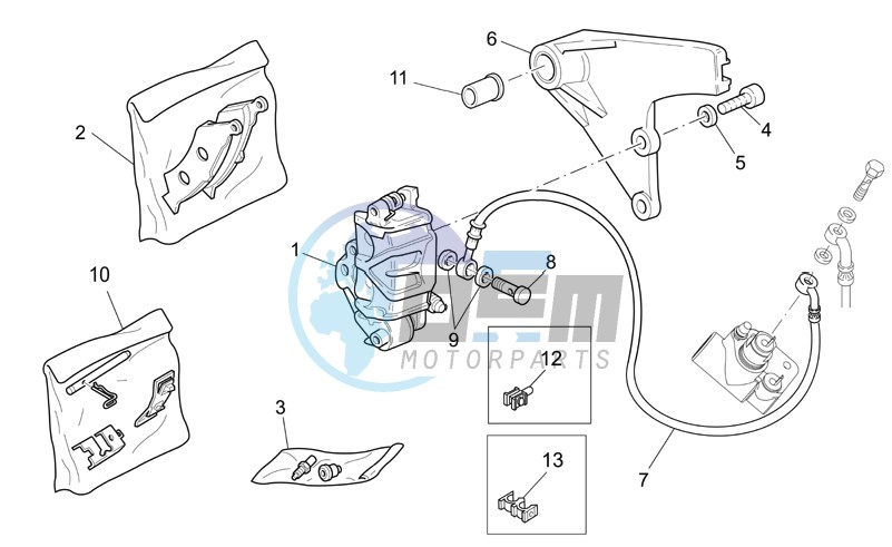 Rear brake caliper