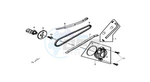 CROX 50 drawing CHAIN / CHAIN TENSIONER / CHAIN GUIDE