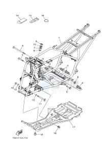 YFM350FWA YFM35FGD GRIZZLY 350 4WD (1NS8 1NS9) drawing FRAME