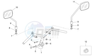 Mojito 125 drawing Handlebar - Mirrors Retro