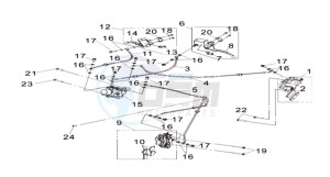 CRUISYM 250I (L8) EU drawing BRAKE LEVER / BRAKE CALIPER / BRAKE LINE