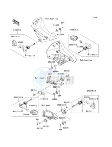 KL 650 E [KLR650] (E8F-E9F) E9F drawing TURN SIGNALS