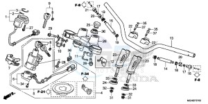 VFR1200XLE CrossTourer 2ED drawing HANDLE PIPE/TOP BRIDGE