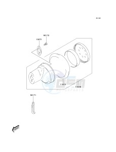 KSF 50 A [KFX50] (A6F) A6F drawing AIR CLEANER