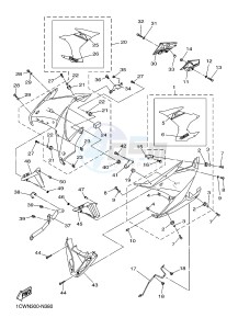 XJ6FA 600 DIVERSION F (ABS) (1DG5 1DG6) drawing COWLING 2