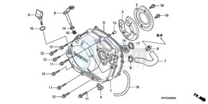 CBR125RWA France - (F / BLA CMF) drawing RIGHT CRANKCASE COVER