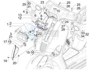 S 150 4T USA drawing Head lights - Turn signal lamps