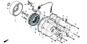 VT600CD 400 drawing LEFT CRANKCASE COVER/ GENERATOR