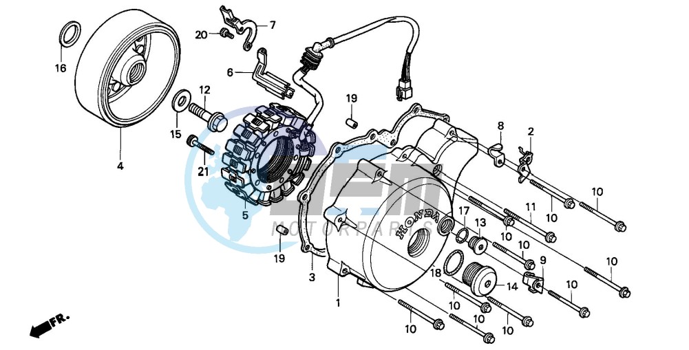 LEFT CRANKCASE COVER/ GENERATOR