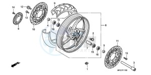 CB600FA39 France - (F / ABS CMF ST) drawing FRONT WHEEL