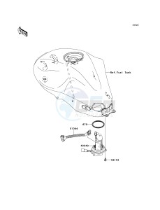 ER 650 A [ER-6N (EUROPEAN] (A6S-A8F) A6S drawing FUEL PUMP