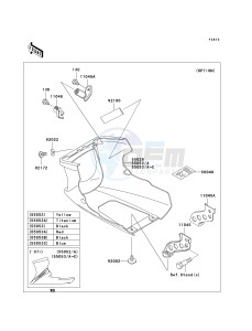 EX 500 D [NINJA 500R] (D6F-D9F) D6F drawing COWLING LOWERS