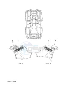 YFM550FWAD YFM5FGPB GRIZZLY 550 EPS (1HSA) drawing GRAPHICS