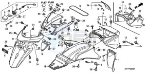 XL700VA9 France - (F / ABS CMF SPC) drawing REAR FENDER