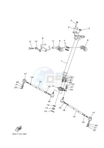 YFM350A YFM350TF GRIZZLY 350 2WD (B145) drawing STEERING