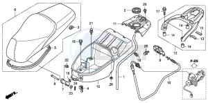 SH150 125 drawing SEAT/LUGGAGE BOX