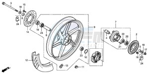 CBR125RW drawing REAR WHEEL