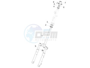 Liberty 150 iGET 4T 3V ie ABS (NAFTA) drawing Fork/steering tube - Steering bearing unit