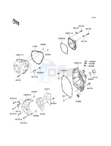 ZR 750 L [Z750 EU] (L7F-L8F) L8F drawing ENGINE COVER-- S- -