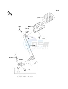 VN 1600 D [VULCAN 1600 NOMAD] (D1) D1 drawing BRAKE PEDAL