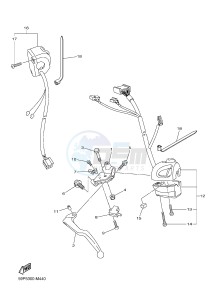 FZ8-NA FZ8 (NAKED, ABS) 800 FZ8-N ABS (59P8) drawing HANDLE SWITCH & LEVER