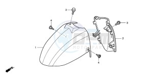 SCV100 LEAD drawing FRONT FENDER