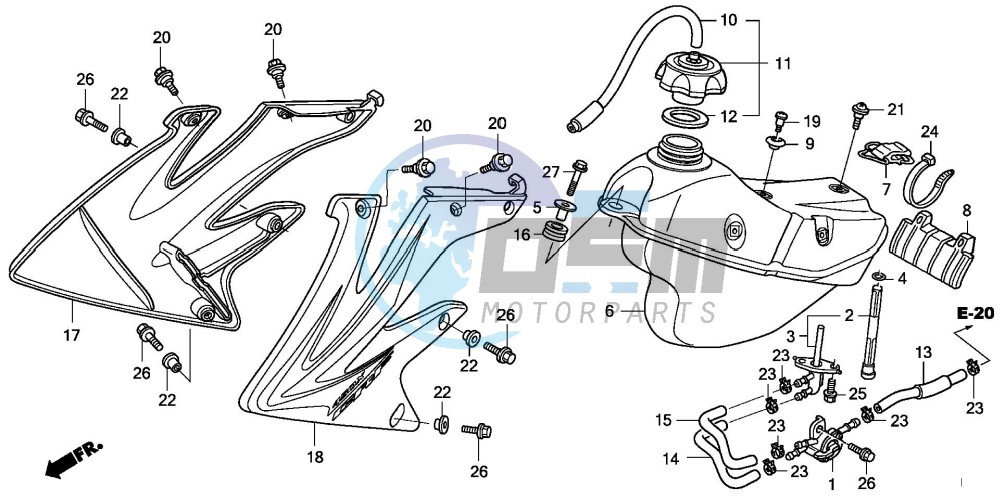 FUEL TANK (CRF450X8)