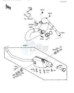 KXF 250 A [TECATE 4] (A1-A2) [TECATE 4] drawing MUFFLER-- S- -