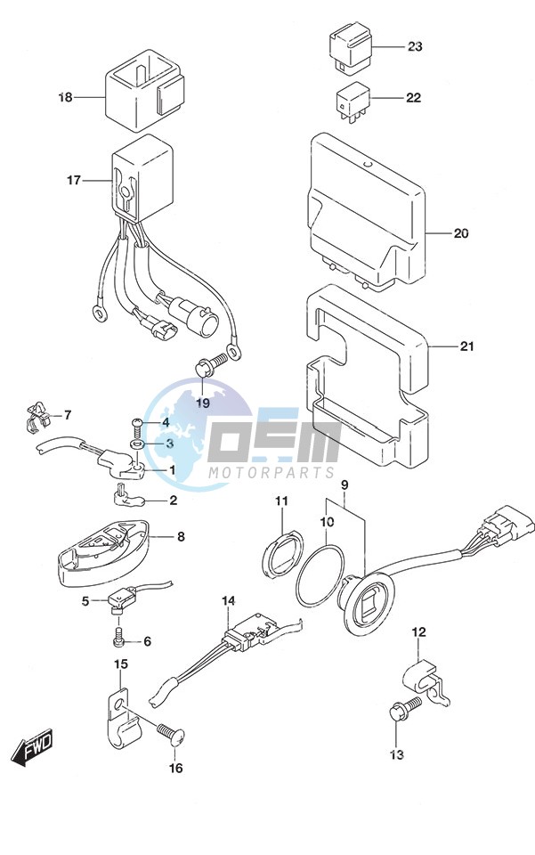 PTT Switch/Engine Control Unit