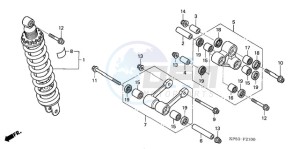 CRF230F9 Australia - (U) drawing REAR CUSHION