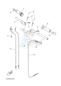 YZF-R125 R125 (5D7R 5D7R 5D7R) drawing STEERING HANDLE & CABLE