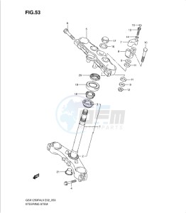 GSX1250 FA drawing STEERING STEM