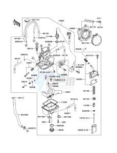 KX250 KX250R6F EU drawing Carburetor