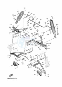 YXF850E YXF85WPBL (BAR7) drawing FRONT SUSPENSION & WHEEL