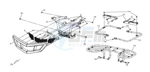 QUAD LANDER 300S drawing REAR LUGGAGE FRAME / FRONT LUGGAGE FRAME