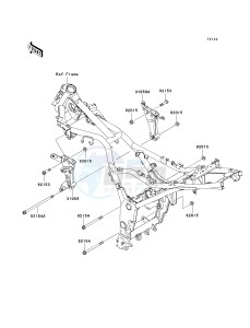 EX250 J [NINJA 250R] (J8F-J9FA) J9FA drawing ENGINE MOUNT