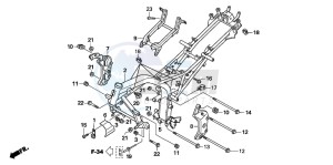 CBF600S drawing FRAME BODY (CBF600S6/SA6/N6/NA6)