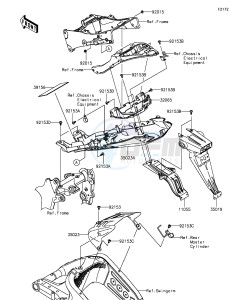 NINJA ZX-6R ZX636EGFA GB XX (EU ME A(FRICA) drawing Rear Fender(s)