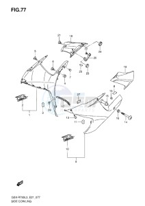 GSX-R750 drawing SIDE COWLING L3 ( AGQ )