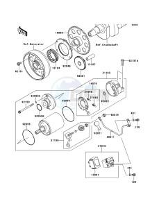 Z750 ABS ZR750MBF FR GB XX (EU ME A(FRICA) drawing Starter Motor