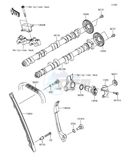 Z1000SX_ABS ZX1000MEF FR GB XX (EU ME A(FRICA) drawing Camshaft(s)/Tensioner