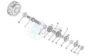 RXV-SXV 450-550 Enduro-Supermotard drawing Primary gear shaft