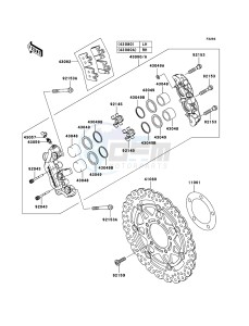 NINJA ZX-6RR ZX600-N1H FR GB XX (EU ME A(FRICA) drawing Front Brake