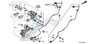 CB650FAJ CB650F 2ED drawing REAR BRAKE CALIPER