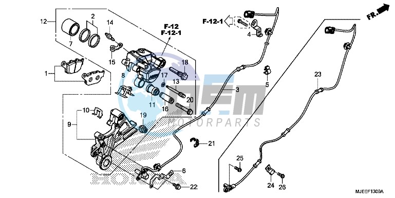 REAR BRAKE CALIPER