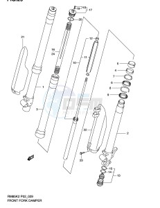 RM85 (P2) drawing FRONT FORK DAMPER