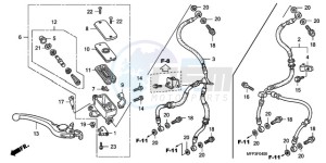 CB1300S9 Australia - (U / BCT MME TWO TY2) drawing FR. BRAKE MASTER CYLINDER (CB1300/CB1300S)